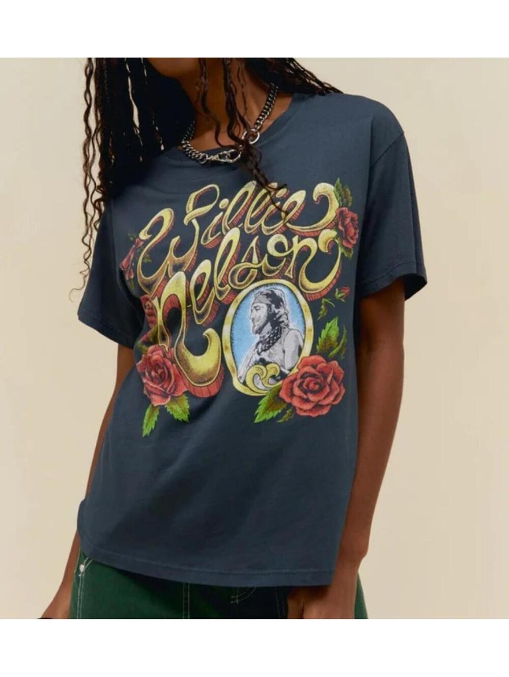 Daydreamer Willie Nelson Rose Frame Tee (XS)